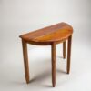 Contemporary Sheesham Wood Half Moon Bedside Table for Bedroom & Office (Teak) (76x39x71 cm)