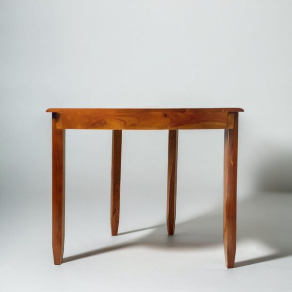 Contemporary Sheesham Wood Half Moon Bedside Table for Bedroom & Office (Teak) (76x39x71 cm)