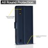 Pikkme Samsung Galaxy M01 Flip Case Leather Finish | Inside TPU with Card Pockets | Wallet Stand and Shock Proof | Magnetic Closing | Complete Protection Flip Cover for Samsung Galaxy M01 (Blue)