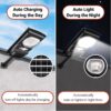 Epyz Solar Light Outdoor Waterproof 54 Bright White LEDs Light,1 Lighting Modes Wired Security Solar Powered Lights for Outside Yard [ White Light, Pack of 1 ]
