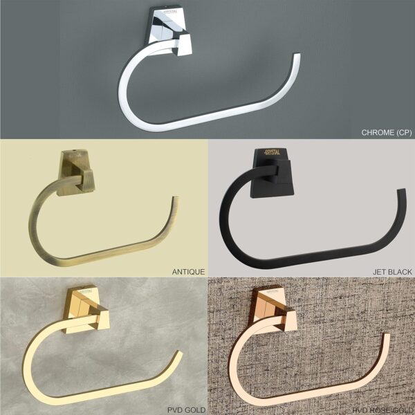 Crystal Brass Décor Brass Napkin Ring/Napkin Holder/Towel Ring/Napkin Hanger Wall Mounted (Delta) (Napkin Holder, Gold)