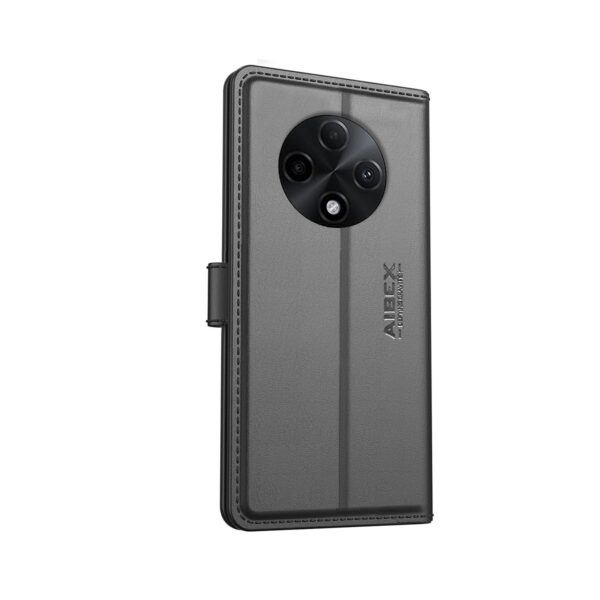 AIBEX ® Compatible for Oppo F27 Pro+ 5G Flip Cover Leather Finish with Magnatic Closure | Inside TPU with Card Pockets | Wallet Stand | Complete Protection Flip Case -Black