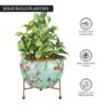 Amazon Brand - Solimo Flower Planter with Tripod Stand | Metal Table Top Flower Pot | Indoor Flower Planter for Home Garden Décor | Best Suited for Indoor Plantation