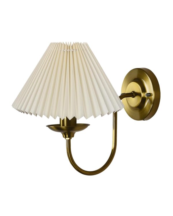 1775644051_Homesake®-Antique-Brass-Wall-Sconces-Lighting-Fixture-E27-Industrial-Vintage-Gold-Wall-Light-Lamp-Bathroom-Decor-for-Bedroom-Living-Room-Fabric-Shade-Golden-Pleated-Off-White.jpg Homesake® Antique Brass Wall Sconces Lighting Fixture, E27 Industrial Vintage Gold Wall Light Lamp Bathroom Decor for Bedroom Living Room, Fabric Shade, Golden, (Pleated Off-White)