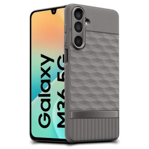 Amazon Brand-Solimo Shockproof Case for Samsung Galaxy M36 5G / F36 5G | Full Camera Protection | TPU Flexible Back Cover for Samsung Galaxy M36 5G / F36 5G (Graphite Grey)
