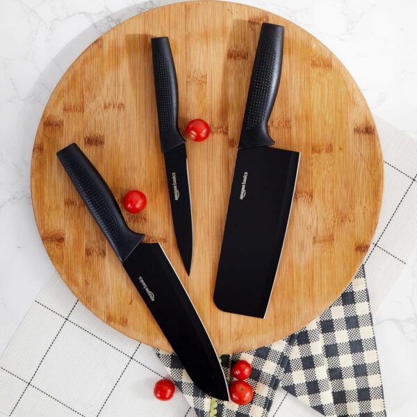 1775650151_Amazon-Basics-3-Pcs-Carbon-Knife-Set-High-Carbon-Stainless-Steel-Blades-Soft-Ergonomic-Handle-Slicing-Knife-Chefs-Knife-and-Meat-Cleaver-Knife-Rust-Resistant.jpg Amazon Basics 3 Pcs Carbon Knife Set | High Carbon Stainless Steel Blades | Soft Ergonomic Handle | Slicing Knife, Chef's Knife and Meat Cleaver Knife | Rust-Resistant