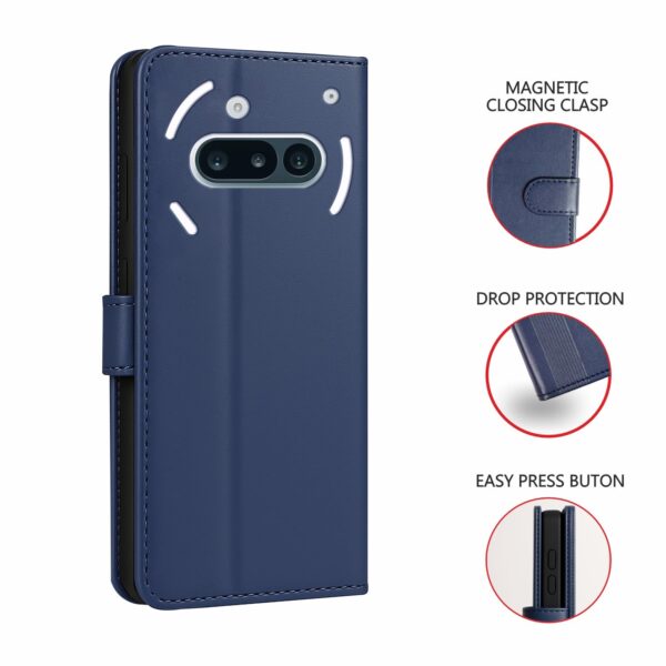 AIBEX ® Shock Proof Flip Compatible for Nothing Phone (3a) 5G Flip Cover Leather Finish | Inside TPU with Card Pockets | Wallet Stand | Complete Protection Flip Case