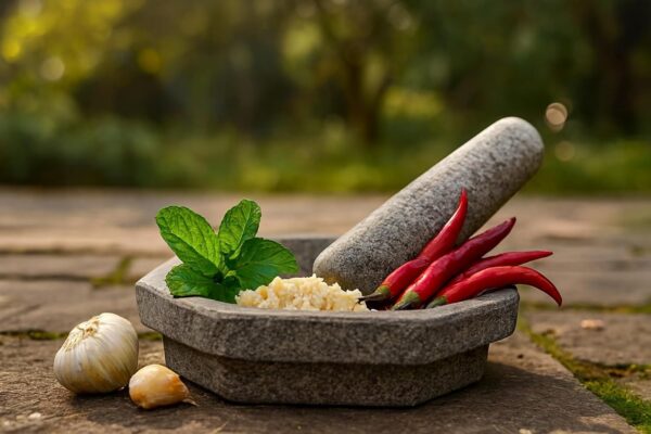 EZAHK Kalvam Stone Mortar and Pestle Set,Masher, Khalbatta, Kharal, Musal,for Kitchen, Home, Herbs and Spices (10 inch Grey,Big Size)