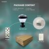 Homehop 10W LED Solar Gate Light for Outdoor Home Garden Main Entrance Compound Wall Pillar Waterproof Lamp Automatic with Remote Control (ABS, RGB, Triangle)