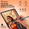 Tukzer Universal Stylus Pen for Smartphone/Tablet/iPad/Pro/Air/iPhone/iOS/Android/All Touch Screens Devices| Fine Point Disc Tip, Lightweight Aluminum Body Magnetic Cap Drawing Writing (Grey)