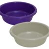 Kuber Industries Multiuses Unbreakable Plastic Knead Dough Basket/Basin Bowl For Kuber Industries Multiuses Unbreakable Plastic Knead Dough Basket/Basin Bowl For Home & Kitchen 6 Ltr- Pack of 2 (Purple & Grey)