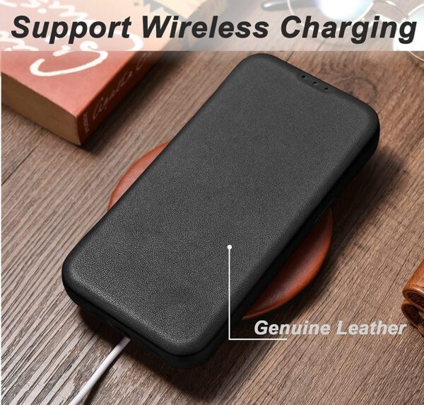 Slim Magnetic Closer Stand Leather Flip Case Cover Compatible with Realme GT 6 5G / Realme GT 6T 5G - Black