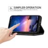 Slim Magnetic Closer Stand Leather Flip Case Cover Compatible with Realme GT 6 5G / Realme GT 6T 5G - Black