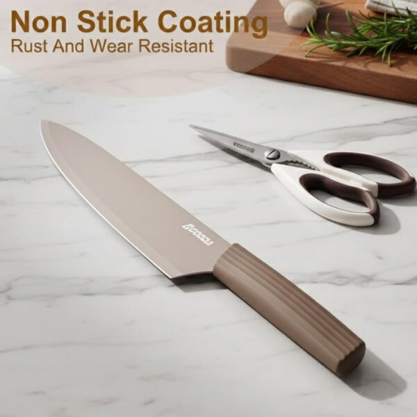 1775672352_13-Piece-Kitchen-Knife-Set-6-Ceramic-Coated-Knives-with-6-Blade-Guards-Kitchen-Scissors-with-Safety-Cover-Chef-Santoku-Bread-Utility-Paring-Knives-for-Home-Restaurant-Use-Multicolor.jpg 13-Piece Kitchen Knife Set | 6 Ceramic Coated Knives with 6 Blade Guards & Kitchen Scissors with Safety Cover | Chef, Santoku, Bread, Utility & Paring Knives | for Home & Restaurant Use | Multicolor