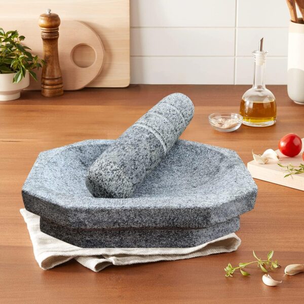 1775676013_EZAHK-Kalvam-Stoneware-Mortar-and-Pestle-SetMasher-Khalbatta-Kharal-Musalfor-Kitchen-Home-Herbs-and-Spices-8-inch-Grey.jpg EZAHK Kalvam Stoneware Mortar and Pestle Set,Masher, Khalbatta, Kharal, Musal,for Kitchen, Home, Herbs and Spices (8 inch Grey)
