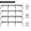 Amazon Brand - Solimo Anti-Rust Metal Plant Stand | Set of 4 | Rectangular | 120Kg Load Capacity | Galvanized Metal Planter/ Pot Stand with 7 Layer Coating | for Living Room/Outdoor/ Balcony | Black
