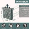DOUBLE R BAGS Reusable Multi-Purpose Shopping Bags with Handles for Grocery, Vegetables & Kitchen Essentials | Eco-Friendly Tote Bag (Pack of 2, Green, 35.6X35.6X12.7 cm, 1 Compartment)