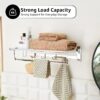 Amazon Basics Steel Folding Towel Rack for Bathroom/Towel Stand/Hanger/Bathroom Accessories (24 Inch - Chrome)