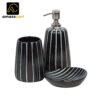 1775693631_Premium-Ceramic-Bathroom-Accessories-Set-of-3-Modern-Luxury-Bath-Set-with-300ml-Soap-Dispenser-Toothbrush-Holder-Soap-Dish-Home-Decor-Item-Best-for-Gift-Striped-Design-Black.jpg Premium Ceramic Bathroom Accessories Set of 3 | Modern Luxury Bath Set with 300ml Soap Dispenser, Toothbrush Holder & Soap Dish | Home Décor Item| Best for Gift | Striped Design (Black)