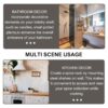 Stainless Steel Bathroom Shelf for Wall, Bathroom Rack, Wall Mount Rack for Kitchen, Bathroom Accessories and Organizer (Silver,12X5 Inches) Set-1