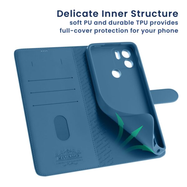 1775703117_Compatible-for-Samsung-Galaxy-F15-5G-Samsung-Galaxy-M15-5G-Luxury-Handmade-Leather-Magnetic-Flip-Folio-Case-Card-Holder-Kickstand-Slim-Protective-Cover-Unisex-Blue.jpg Compatible for Samsung Galaxy F15 5G / Samsung Galaxy M15 5G Luxury Handmade Leather Magnetic Flip Folio Case | Card Holder & Kickstand | Slim Protective Cover | Unisex - Blue
