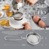 Ganesh Rio Tea Strainer/Chai Chhalni/Coffee Strainer/Tea Filter/Juice and Oil Filter with Wire Handle and Stainless Steel - Set of 2