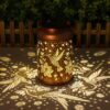 Solar Lantern Outdoor Hummingbird Decorative Solar Lights Waterproof Metal Hanging Lantern LED Solar Garden Light Vintage Solar Lamp Metal Lantern Hummingbird Light A1