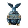 Reindeer Sculpture Ornament Office Souvenirs Gifts Desktop Desk Resin Statue Blue Sitting