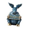 Reindeer Sculpture Ornament Office Souvenirs Gifts Desktop Desk Resin Statue Blue Sitting