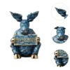 Reindeer Sculpture Ornament Office Souvenirs Gifts Desktop Desk Resin Statue Blue Sitting