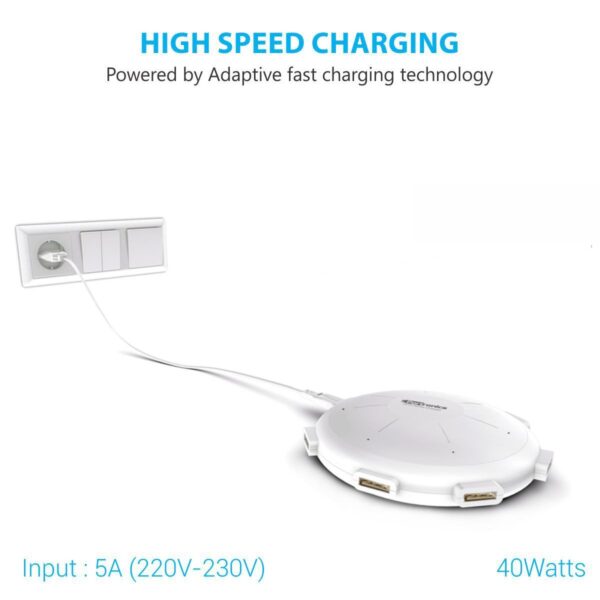 1775722433_Portronics-POR-343-UFO-USB-Home-Charger-6-Ports-8A-Charging-Station-for-Smartphones-and-Tablets-White.jpg Portronics POR 343 UFO USB Home Charger 6 Ports 8A Charging Station for Smartphones and Tablets - White