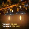 Whimsical Solar Hanging Lantern Outdoor Decorative Light Waterproof LED Garden Lamp with Warm Glow for Balcony Patio Yard Pathway (Black)