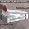Plantex Bathroom Shelf Rack/ABS & Stainless Steel Shelf for Bathroom Rack/Bathroom Organiser/Kitchen Shelves -(14x5 inches, Chrome)