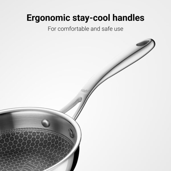 1775735028_Stahl-Artisan-Hybrid-0.9-L-18-cm-Triply-Frying-Pan-Induction-Gas-Stove-Compatible-Honeycomb-Non-Stick-Fry-Pan-Metal-Spoon-Friendly.jpg Stahl Artisan Hybrid 0.9 L, 18 cm Triply Frying Pan | Induction & Gas Stove Compatible | Honeycomb Non Stick Fry Pan, Metal Spoon Friendly