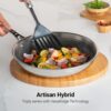 1775735032_Stahl-Artisan-Hybrid-0.9-L-18-cm-Triply-Frying-Pan-Induction-Gas-Stove-Compatible-Honeycomb-Non-Stick-Fry-Pan-Metal-Spoon-Friendly.jpg Stahl Artisan Hybrid 0.9 L, 18 cm Triply Frying Pan | Induction & Gas Stove Compatible | Honeycomb Non Stick Fry Pan, Metal Spoon Friendly