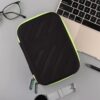 GadgetBite EVA Portable Pouch for Electronic Accessories USB Cables, Power Bank, Battery, Portable Hard Drive, SD Memory Card, Earphones, Travel Gadgets Travel Friendly Case(Black&Green)