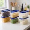 1775742646_Amazon-Brand-Solimo-Modular-Plastic-Storage-Container-With-Airtight-Lid-BPA-Free-Plastic-Microwave-Safe-Dishwasher-Safe-1.2-Litres-Set-of-6-Blue.jpg Amazon Brand - Solimo Modular Plastic Storage Container With Airtight Lid | BPA-Free Plastic | Microwave Safe | Dishwasher Safe | 1.2 Litres | Set of 6 (Blue)