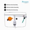 1775749310_Parryware-Slimline-Tank-Syphon-Set-Outlet-Inlet-Assembly-with-knob-E618361099.jpg Parryware Slimline Tank Syphon Set- Outlet & Inlet Assembly with knob | E618361099