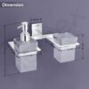 Plantex 304 Grade Stainless Steel Liquid Soap Dispenser/Tumbler Holder/Toothbrush Holder/Bathroom Accessories (Crystal - Chrome)