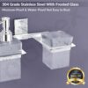 Plantex 304 Grade Stainless Steel Liquid Soap Dispenser/Tumbler Holder/Toothbrush Holder/Bathroom Accessories (Crystal - Chrome)