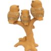 # Owl Family on Tree -Set of 3- Brown Color showpiece for Home Decor/Gift Item/Desk/Study Table/Office