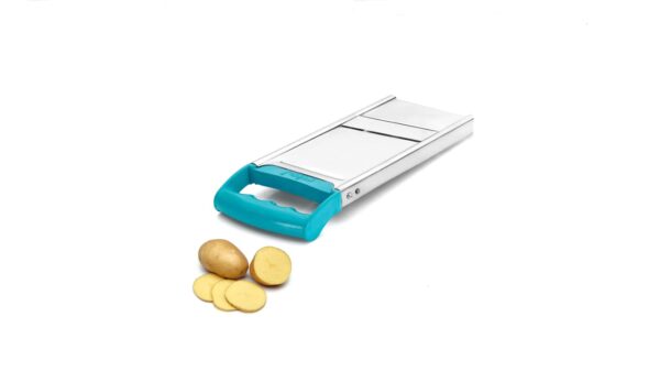 RITU Plastic Plain Slicer | Stainless Steel Manual Vegetable Cutter & Potato Chips Maker for Kitchen | Lightweight Slicer for Making Plain Chips, Veg Salad, Fruits Slicing at Home & Restaurants