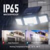 Homehop 192 COB Led Solar Motion Sensor Wall Light for Outdoor Home Garden Waterproof Wireless Security Lamp