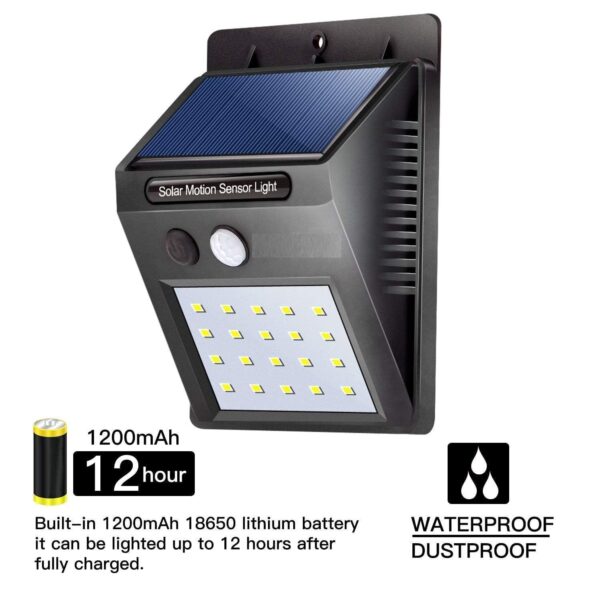 1775770565_20-LED-Solar-Wall-Light-Wireless-Waterproof-Wall-Light-Outdoor-Light-for-Home-Garden-Terrace-Balcony-Pathways-1.jpg 20 LED Solar Wall Light | Wireless & Waterproof Wall Light | Outdoor Light for Home, Garden, Terrace, Balcony & Pathways (1)