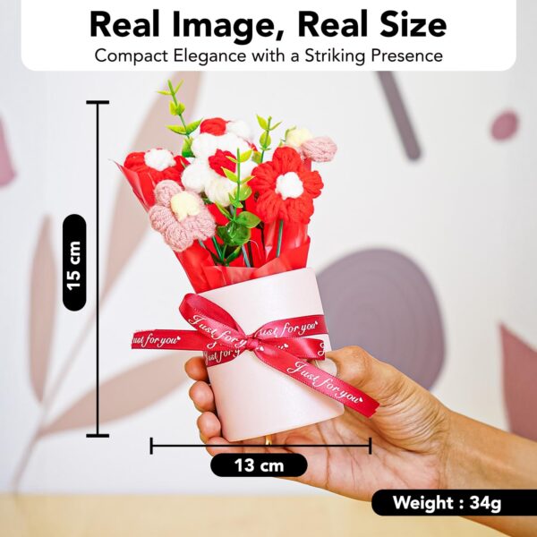 1775772638_Nostrae-by-Ekhasa-Red-Cherry-Blossom-Crochet-Flowers-Bouquet-Small-Size-Knitted-Flowers-For-Gifting-Woolen-Bouquet-Perfect-For-Crochet-Gifts-Handmade-Bouquets-Gift.jpg Nostrae by Ekhasa Red Cherry Blossom Crochet Flowers Bouquet (Small Size) | Knitted Flowers For Gifting | Woolen Bouquet Perfect For Crochet Gifts | Handmade Bouquets Gift
