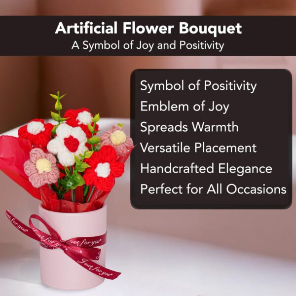 1775772639_Nostrae-by-Ekhasa-Red-Cherry-Blossom-Crochet-Flowers-Bouquet-Small-Size-Knitted-Flowers-For-Gifting-Woolen-Bouquet-Perfect-For-Crochet-Gifts-Handmade-Bouquets-Gift.jpg Nostrae by Ekhasa Red Cherry Blossom Crochet Flowers Bouquet (Small Size) | Knitted Flowers For Gifting | Woolen Bouquet Perfect For Crochet Gifts | Handmade Bouquets Gift