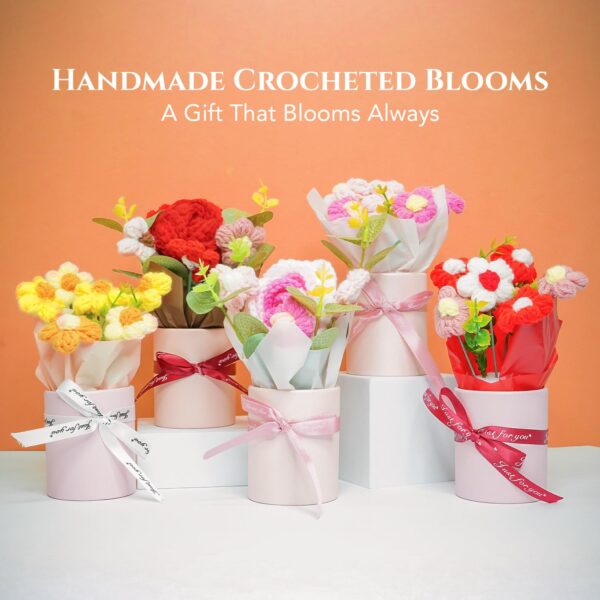 1775772641_Nostrae-by-Ekhasa-Red-Cherry-Blossom-Crochet-Flowers-Bouquet-Small-Size-Knitted-Flowers-For-Gifting-Woolen-Bouquet-Perfect-For-Crochet-Gifts-Handmade-Bouquets-Gift.jpg Nostrae by Ekhasa Red Cherry Blossom Crochet Flowers Bouquet (Small Size) | Knitted Flowers For Gifting | Woolen Bouquet Perfect For Crochet Gifts | Handmade Bouquets Gift