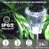 LIANGLOME Solar Lights Outdoor Pathway - 8 Pack Color Changing Solar Garden Lights for Patio, Lawn, Driveway, Yard, Waterproof, Stainless Steel, Easy Installation, Energy Saving