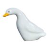 4xDuck Statue Decorative Desktop Craft Ornament for Shelf Micro Landscape Desk White Standing