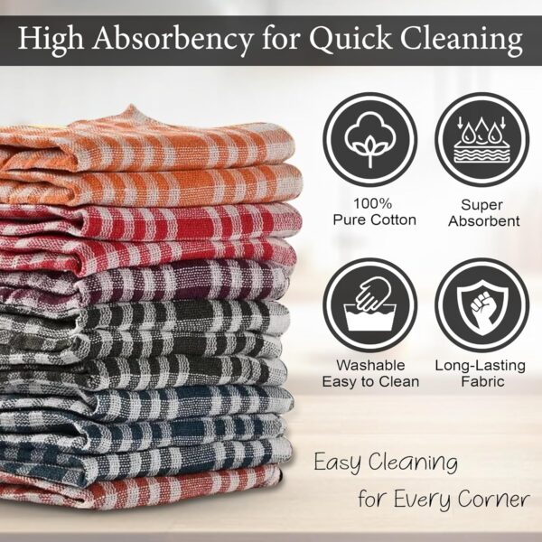 1775782429_GLUN®-Pack-of-12-Cotton-Kitchen-Cloth-Napkins-Duster-Multipurpose-Cleaning-Cloth-for-Fridge-Table-Kitchen-Platform-Roti-Highly-Absorbent-17-x-17-Inches-Multicolor.jpg GLUN® Pack of 12 Cotton Kitchen Cloth Napkins & Duster | Multipurpose Cleaning Cloth for Fridge, Table, Kitchen Platform & Roti | Highly Absorbent | 17 x 17 Inches | Multicolor